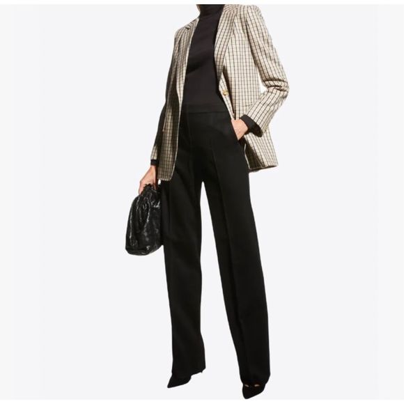 Lafayette 148 Stretch Wool IrvingPants Size 10 Grey Office Classic